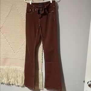 Aeropostale Chocolate Brown Low Rise Flare Jeans